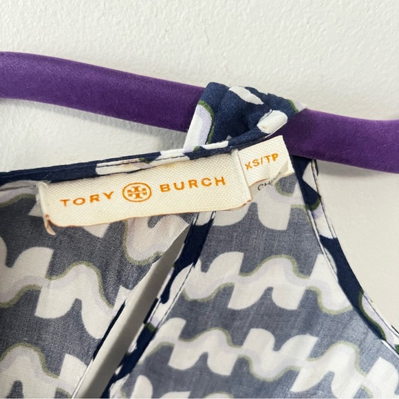 Tory Burch Windwell Midi Dress Cover-up Navy Blue, Beach Cruise Size XS - Picture 8 of 10